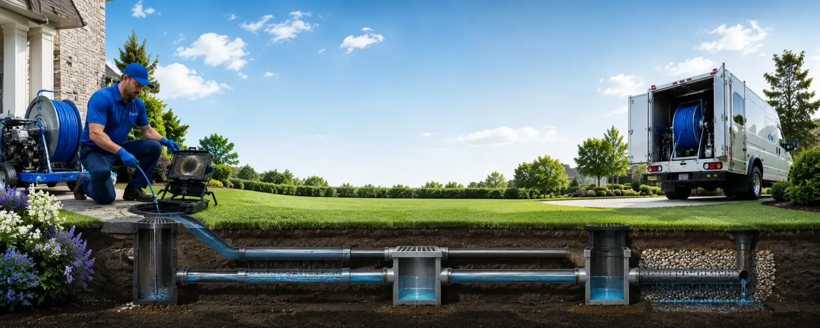 Outdoor drain cleaning information for Columbus, NJ